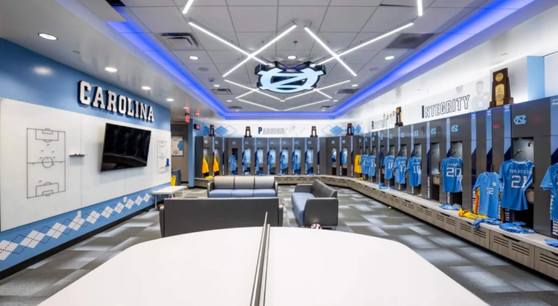 Vestuario del equipo de fútbol, UNC Chapel Hill